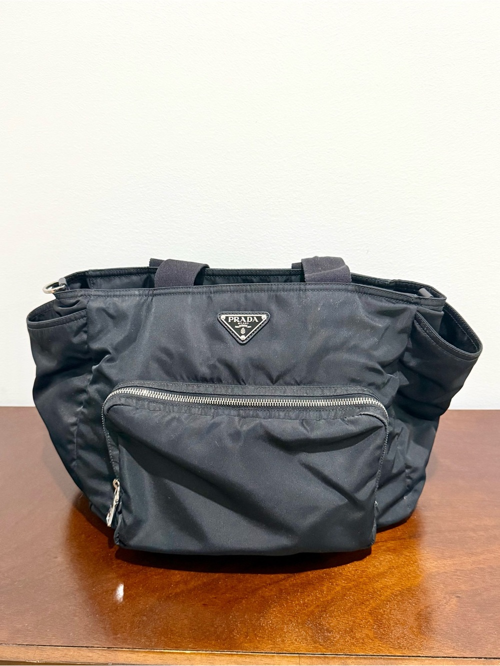 Prada Black Nylon Diaper Bag